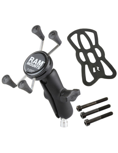 RAM® X-Grip® Phone Mount with Motorcycle Handlebar Clamp Base