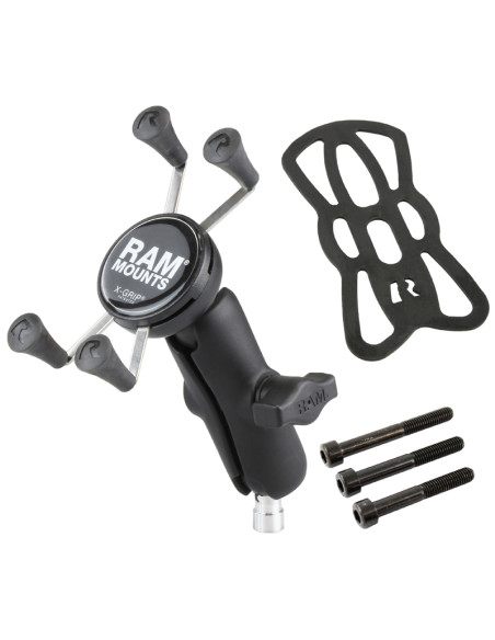 RAM® X-Grip® Phone Mount with Motorcycle Handlebar Clamp Base