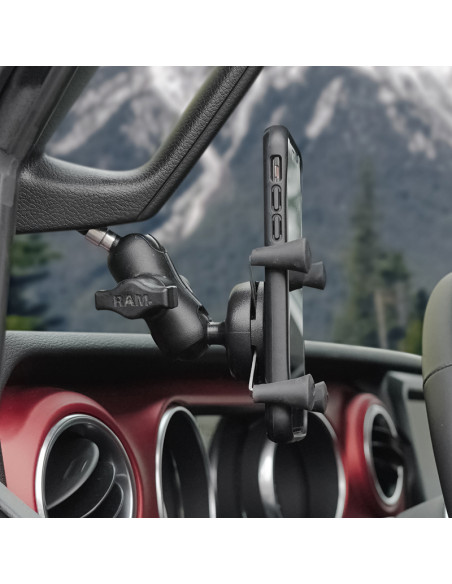 RAM® X-Grip® Phone Mount with Motorcycle Handlebar Clamp Base