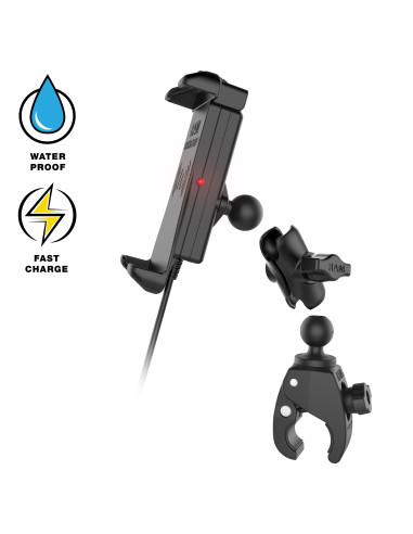 RAM® Quick-GripT 15W Waterproof Wireless Charging Mount with Tough-ClawT