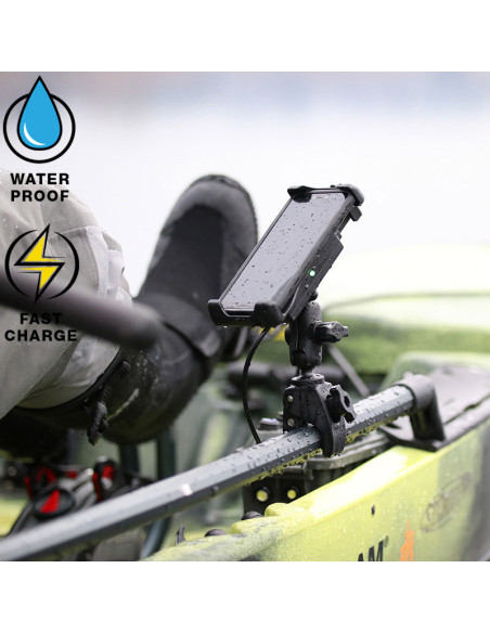 RAM® Quick-GripT 15W Waterproof Wireless Charging Mount with Tough-ClawT