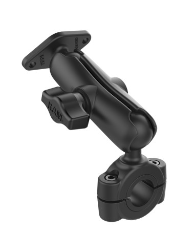 RAM® TorqueT Medium Rail Double Ball Mount with Diamond Plate