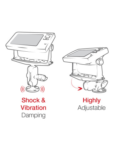 RAM® Large Marine Electronics Mount with RAM® Hi-Torq Wrench - Short