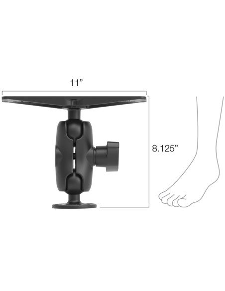 RAM® Large Marine Electronics Mount - D Size Short