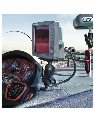 RAM® Large Marine Electronics Mount with Jam Nut - Short