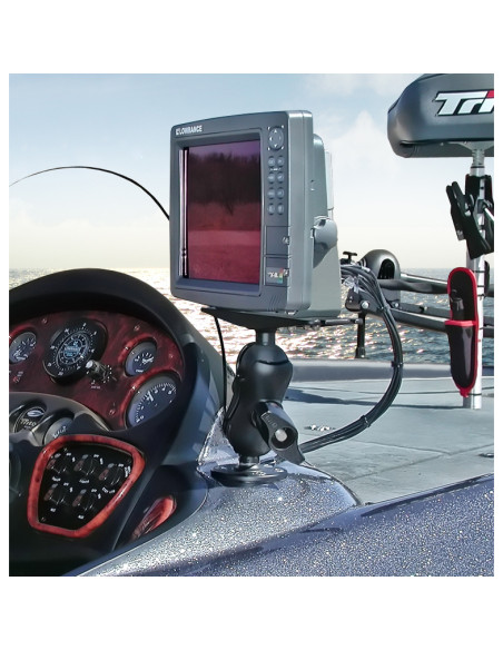 RAM® Large Marine Electronics Mount with Jam Nut - Short