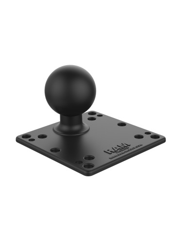 RAM® Steel Reinforced 100x100mm VESA Plate with Ball - D Size