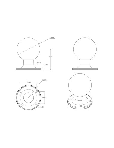 RAM® Round AMPS Plate with Ball