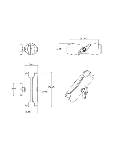 RAM® Double Socket Arm