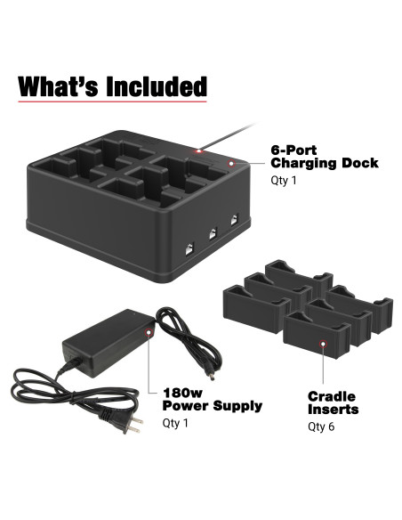 GDS® 6-Port Power + RJ45 Dock for Handhelds with IntelliSkin®