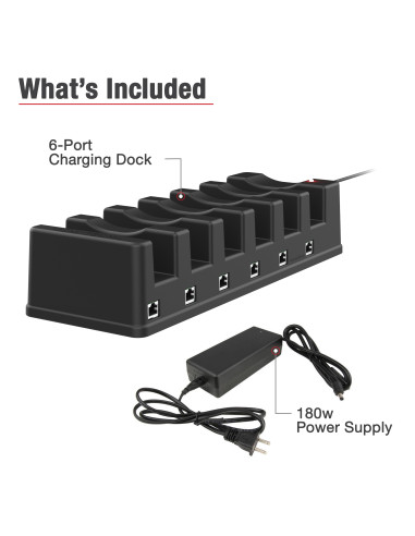 GDS® 6-Port Power + 6-Port RJ45 Dock for Tablets with IntelliSkin®