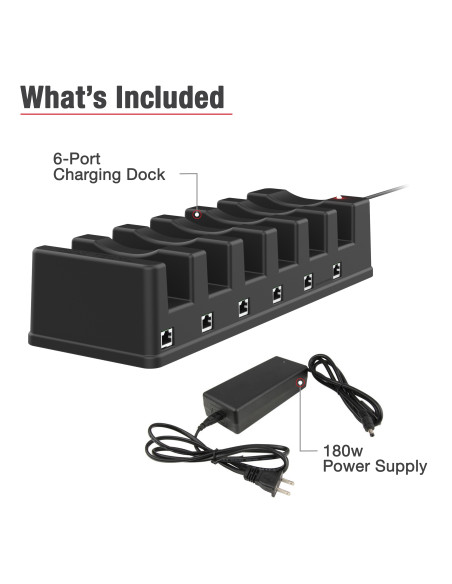 GDS® 6-Port Power + 6-Port RJ45 Dock for Tablets with IntelliSkin®