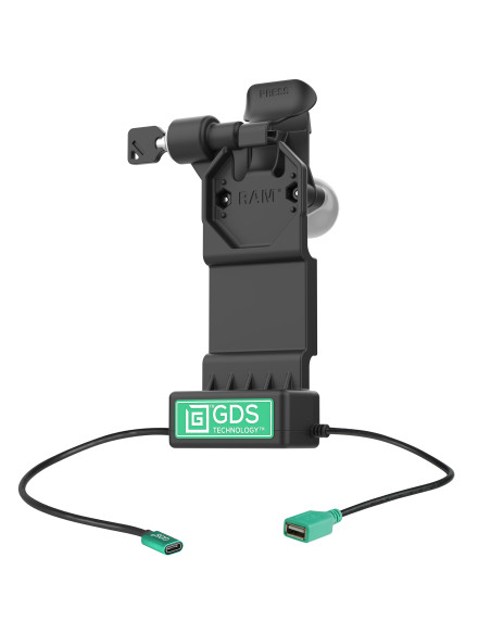 GDS® Uni-ConnT Left Locking Dock + Single USB-A with Release Lever