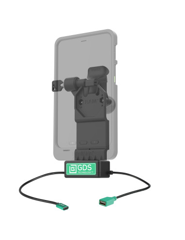 GDS® Uni-ConnT Left Locking Dock + Single USB-A with Release Lever