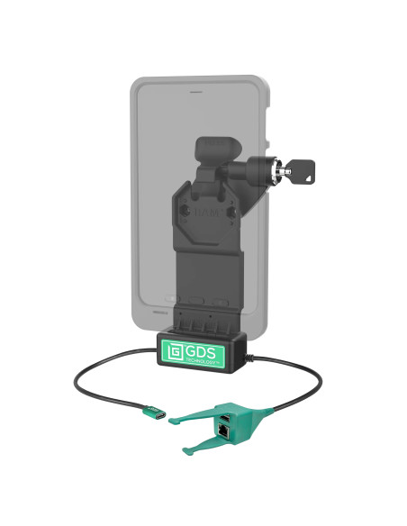 GDS® Uni-ConnT Right Locking Dock + USB-A & RJ45 with Release Lever