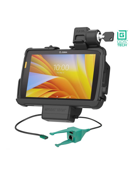 Locking GDS® Dock + USB-A & RJ45 for Zebra ET401 8" with IntelliSkin®