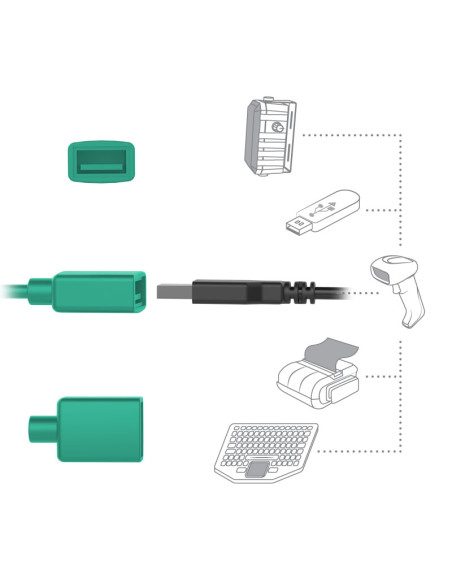 GDS® Power + Single USB-A Dock Cup for IntelliSkin® Next Gen Tablets