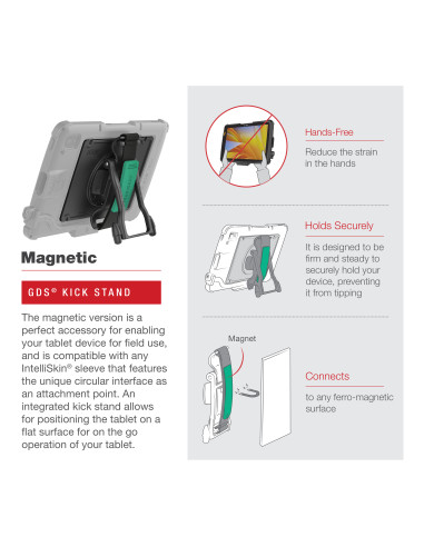 GDS® Hand-StandT Magnetic Accessory for Zebra ET4x 10" Enterprise Tablet