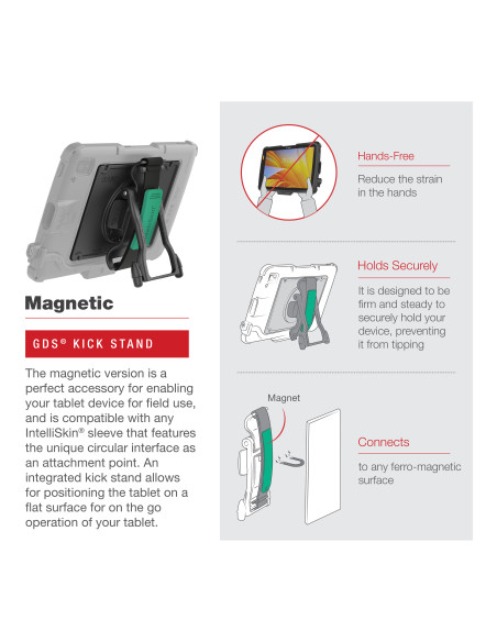 GDS® Hand-StandT Magnetic Accessory for Zebra ET4x 10" Enterprise Tablet GDS® Hand-StandT Magnetic Accessory for Zebra ET4x 10" Enterprise Tablet