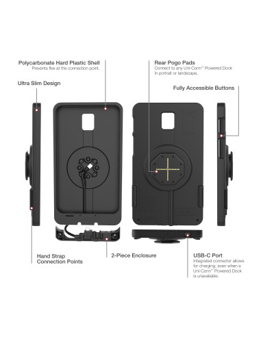 IntelliSkin® Thin-CaseT for Tab Active5 & 3 (Rear Pogo Pads)