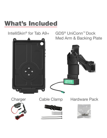 GDS® Uni-ConnT Vehicle Bundle for Samsung Tab A9+