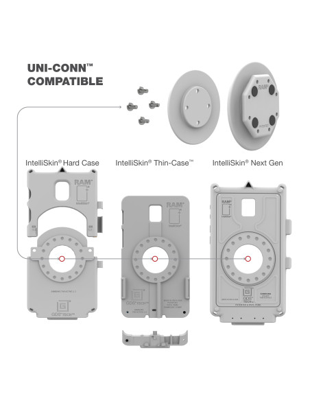 GDS® Uni-ConnT Adapter for IntelliSkin® - Gray