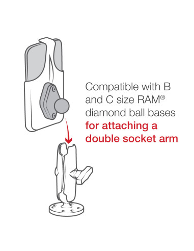 RAM® Form-Fit Cradle for Apple iPhone 12 Pro Max & 13 Pro Max