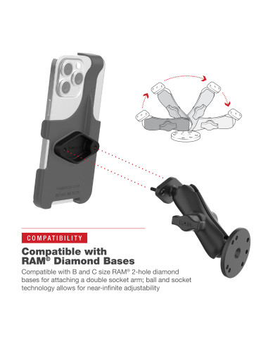 RAM® Form-Fit Holder for iPhone 14 Plus/Pro Max, 15 Plus & 16 Plus