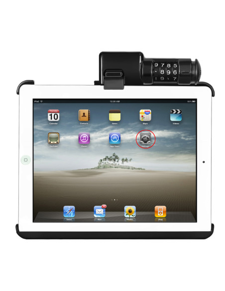 RAM® Latch-N-LockT Cradle for Apple iPad 1-4