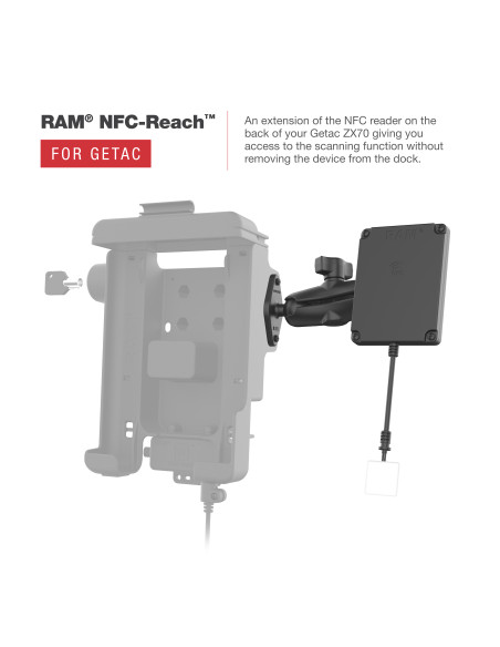 RAM® Form-Fit Locking Holder for Getac ZX70 - NFC Extender Compatible