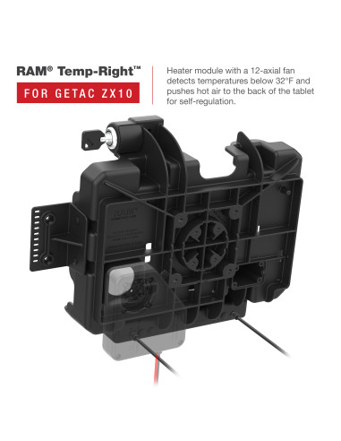 RAM® Locking Power + Dual USB Data Dock for Getac ZX10