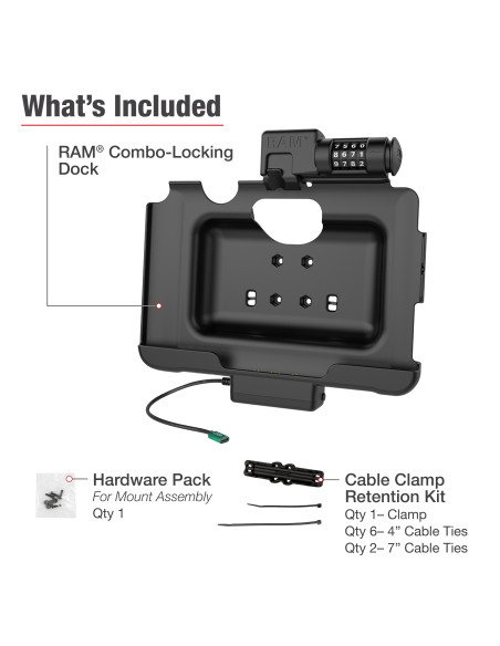 RAM® Combo-Locking USB-C Dock for Tab Active5 Pro & 4 Pro RAM® Combo-Locking USB-C Dock for Tab Active5 Pro & 4 Pro