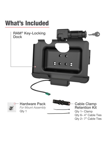 RAM® Key-Locking USB-C Powered Dock for Tab Active5 Pro & 4 Pro RAM® Key-Locking USB-C Powered Dock for Tab Active5 Pro & 4 Pro