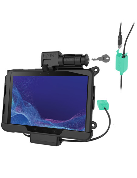RAM® Key-Locking Power + Dual USB Data Dock for Tab Active5 Pro & 4 Pro