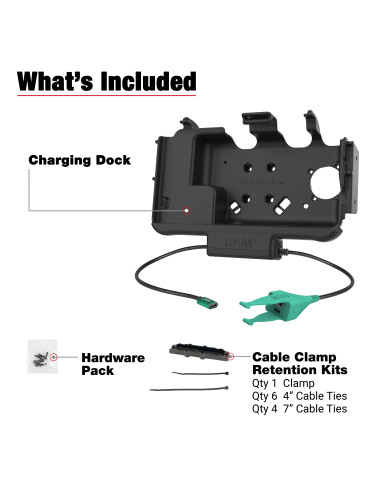RAM® USB-C Modular Dock + USB-C & USB-A Data for Samsung Tab Active5 & 3