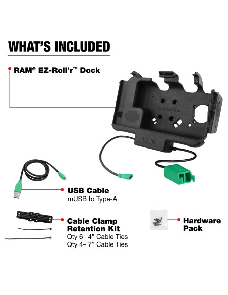 RAM® EZ Roll'rT Modular Dual USB Dock for Samsung Tab Active5 & 3 RAM® EZ Roll'rT Modular Dual USB Dock for Samsung Tab Active5 & 3