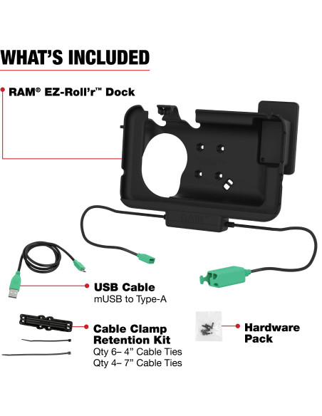 RAM® Power + Dual USB Dock for Tab Active3 with OtterBox uniVERSE
