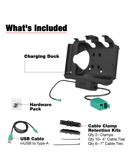 RAM® EZ Roll'rT Dual USB Dock for Samsung Tab Active5 & 3