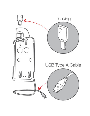 RAM® EZ-Roll'rT Powered Locking Dock for Sonim XP8