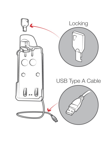 RAM® EZ-Roll'rT Powered Locking Dock for Sonim XP8