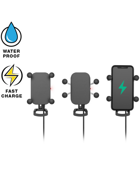 RAM® Tough-ChargeT 15W Waterproof Wireless Charging Holder with Charger