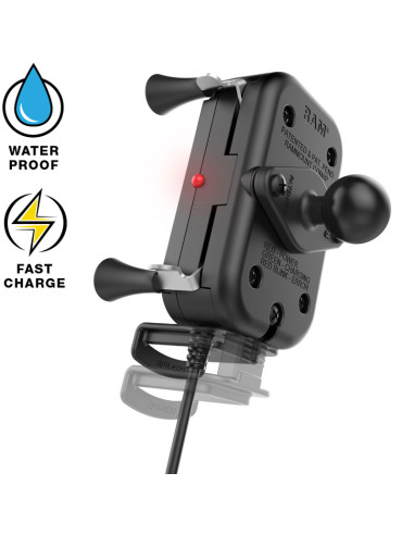 RAM® Tough-ChargeT 15W Waterproof Wireless Charging Holder with Charger