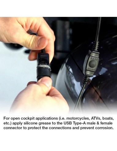 RAM® Quick-GripT 15W Waterproof Wireless Charging Holder with Charger