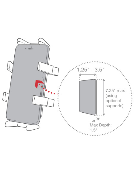 RAM® Finger-GripT Universal GPS and Radio Holder