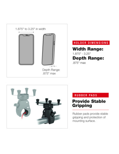 RAM® X-Grip® Phone Mount with Low-Profile Medium Tough-ClawT