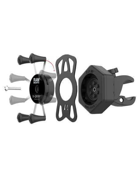 RAM® X-Grip® Phone Mount with Vibe-SafeT & Small Tough-ClawT