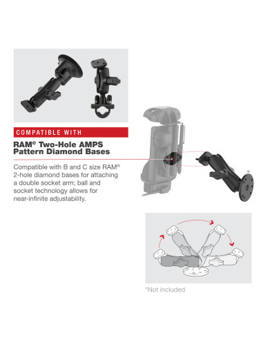 RAM® Form-Fit Powered Dock for Zebra TC73 & TC78