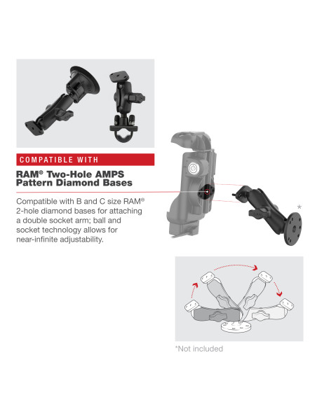 RAM® Key-Locking Form-Fit Powered Dock for Zebra TC73 & TC78 RAM® Key-Locking Form-Fit Powered Dock for Zebra TC73 & TC78