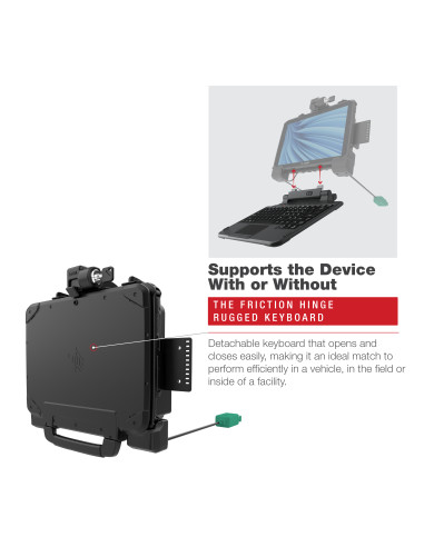 RAM® Power + Dual USB Locking Dock for Zebra ET8x 2-in-1 Tablet
