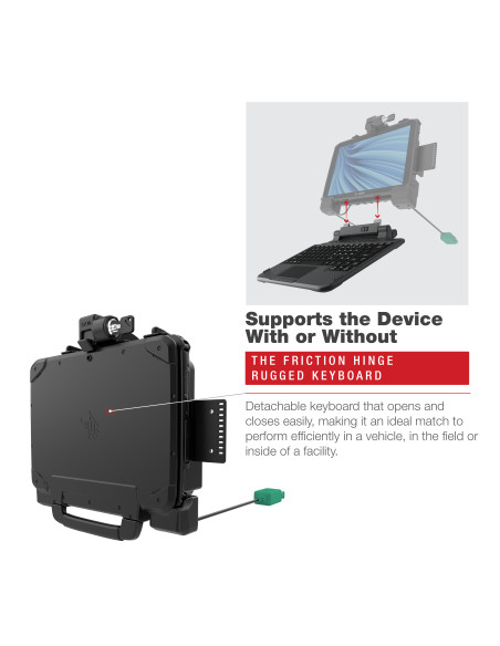 RAM® Power + Dual USB Locking Dock for Zebra ET8x 2-in-1 Tablet RAM® Power + Dual USB Locking Dock for Zebra ET8x 2-in-1 Tablet